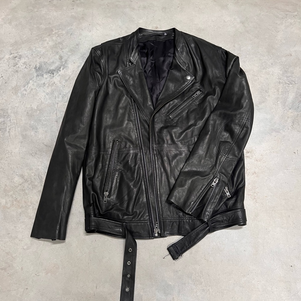 BLK DNM - Black Leather Jacket - Men’s XL